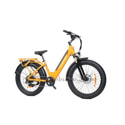 China New Sobowo Aluminum Alloy Frame Low-Step Fat Style Electric Bike For Rough Terrain All Riders for sale