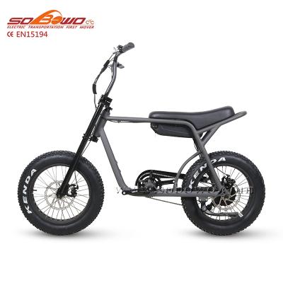 China Inch 48V 750W Big Battery Aluminum Alloy 20 Tire Capacity SOBOWO Fat Electric Bike for sale