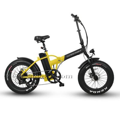 China Aluminum alloy Sobowo SF1 high quality 250/350/500 watt folding electric bicycle (low parameter) for sale