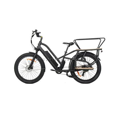 China Convenient Double Battery Aluminum Alloy Long Seat ebike 750W Motor Electric Cargo Bike for sale