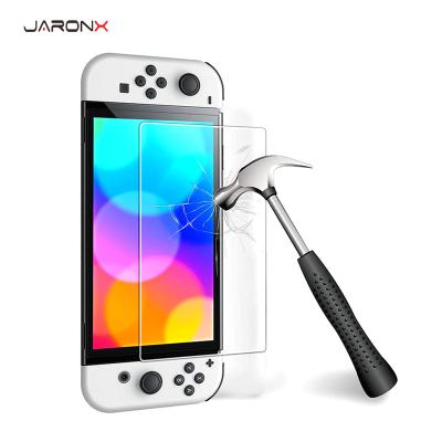 China Blue Light Nintendo Switch OLED Screen Anti Tempered Glass Protector For Nintendo Switch OLED Custom Tempered Film for sale