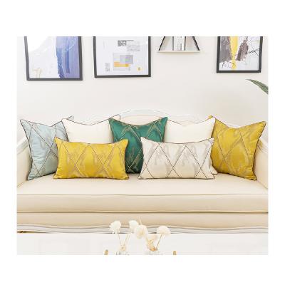 China Newest Jacquard Euro-abbreviated Design Anti-static High Quality Luxury Bedroom Innermor Sofa Cushions Solid Silk Soft Tiles for sale