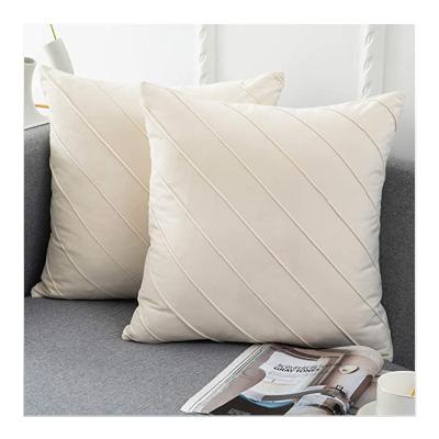 China Innermor 45X45CM Solid Color Pillow Case Sofa Cushion Office Lumbar Pillow Cushion Cover Anti-Static Cool Stripe Hugging Pillow Case for sale