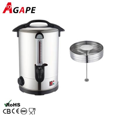 China Hotel Stainless Steel Electric Tea Boiler Coffee Urn Tea Pods Boiler 6-35 Liters for sale