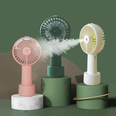 China USB Rechargeable Electric Humidifier Desktop Handheld Fan Mini Fan Cooling Air Conditioner Battery Outdoor Portable Water Spray Mist for sale