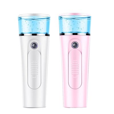 China USB Rechargeable 30ml Women Face Skin Care Humidifier Face Steamer Mist Refilling Sprayer Mini Nano Facial Moisturizer USB Sprayer for sale