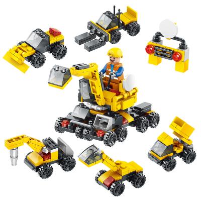 China Intelligence Development LELE BROTHER Promotion Gift Toys 6 in 1 Building Blocks Engineering City Truck Legos for sale