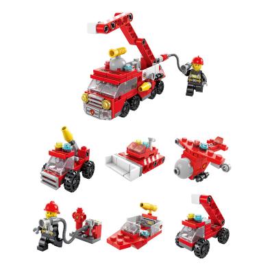 China Hot Selling Legoingly Plastic Brick Ntelligence Development Compatible Block City DIY Educational Toys Fire Fighting Truck Building Blocks for sale