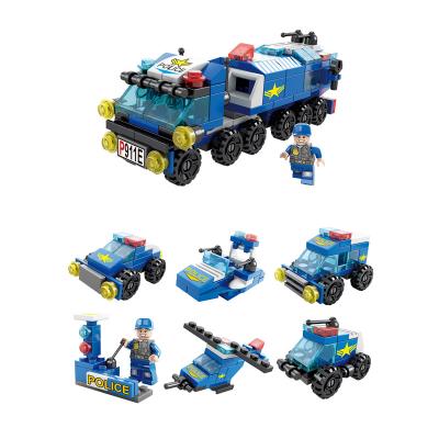 China Ntelligence 3D Development Children's City Series Police Car Building Bricks Toys Legoed Police Car Assemble Promotion Toys for sale