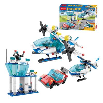 China Intelligence Development Toys Police 2021 City Police Helicopter DIY Combination Model Building Toys Command Center Building Block Sets For Boy for sale