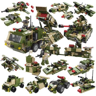 China Intelligence Development LELE BROTHER Military Field The Missile Car Brick Heavy Model Building Blocks Toy For Boys for sale