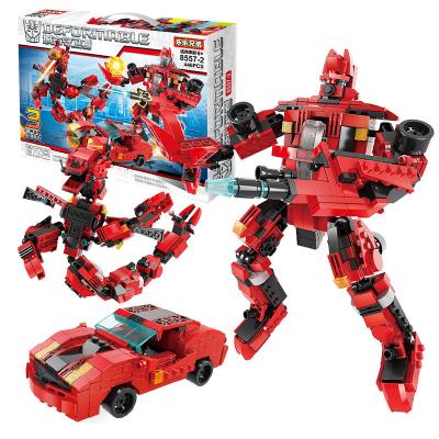 China Intelligence Development LELE BROTHER 446pcs Transform Robot Car DIY Educational Toy Legoed Building Blocks For Kid for sale