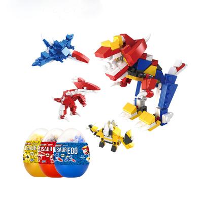 China Intelligence Development Easter Gift Promotion DIY Toy Dinosaur Building Block Surprise Egg Toy for sale