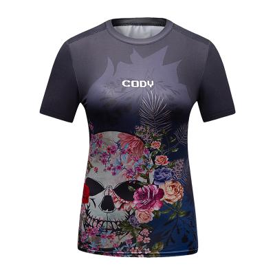 China Custom Women's Logo Printing Rash Guard For Women Breathable Short Sleeve Quick Dry T-Shirts for sale