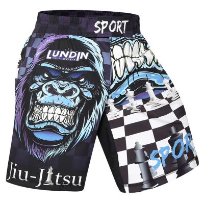 China Breathable quick dry custom logo design your own graphic sublimation printing shorts wholesale boxing attacking jiu jitsu bjj Muttahida Majlis-e-Amal men's shorts for sale