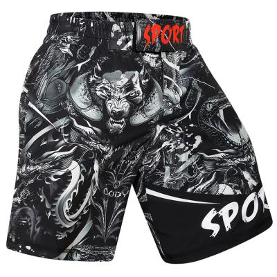 China Breathable Quick Dry Summer 3d Printed Men's Shorts Custom Letter Printing Panel Shorts for sale