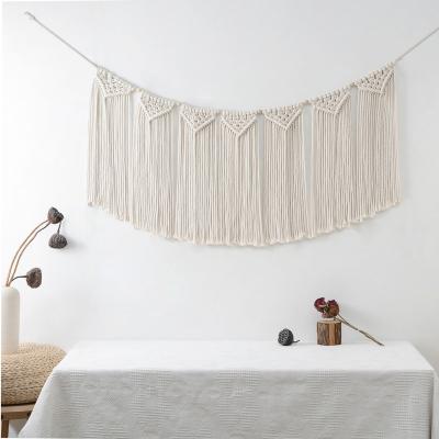 China Modern Handwoven Birthday Decoration Handmade Woven Tapestry Seven Strings Cotton Connection Wall Fringe Bohemian Tapestry for sale