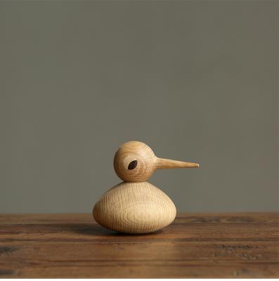 China Pure Handmade Solid Wood Decoration Bird CLASSIC Sharp-posted Creative Gift in Denmark Nordic Puppet Bird Wood Carving Soft for sale