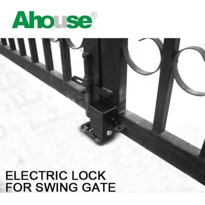 China Electric Alloy Ahouse Swing Gate Lock DC24V Aluminum Lock For Farm Gate for sale