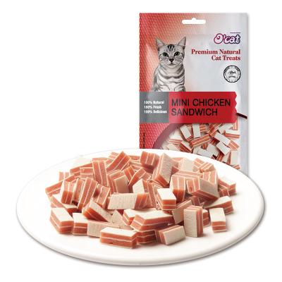 China Mini Viable Chicken Meat Sandwich Cat Treats Pet Food High Treat Wholesale Nutrition Cat Snacks Best Partner With Cat Food for sale