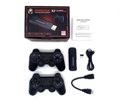 China Newest Support Multi Players X2 Plus Game Stick 4K H-D TV Output 2.4G Wireless Classic Retro Video Game Controllers 64GB Consola GD10 Game Consoles for sale