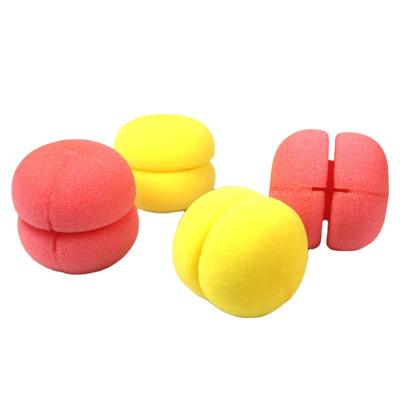 China DIY Hair Curling Stying Heart Shape Hair Care Foam Soft Round Sponge Balls Curlers for sale