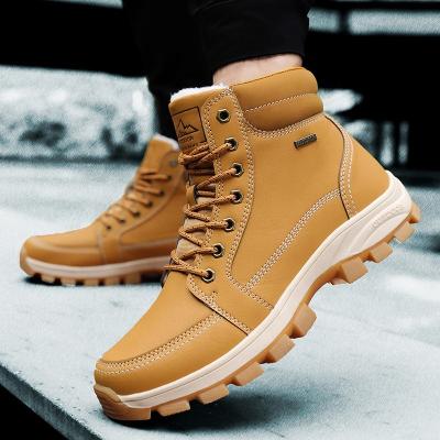 China Fashion Trend Hot Selling Sport Lace Up Casual Rubber Rise Winter Shoes Snow Boots For Men for sale