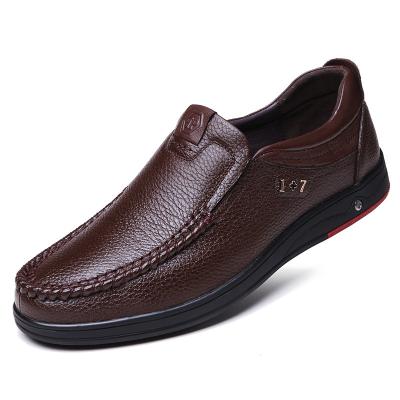 China Fashion Trend Unique Genuine Leather High Quality Rubber Men's Casual Lofer Shoes Business Shoes For Men for sale