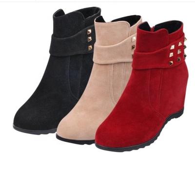 China Light weight hot sale fashion casual high heel ankle boots winter ladies boots for women for sale