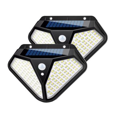 China Solar Garden Light Outdoor 100 LED Solar Lamp Powered Sunlight Waterproof PIR Motion Sensor Solar Wall Light for Garden Decoration for sale