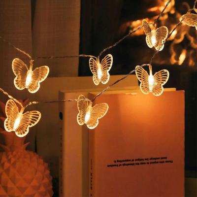 China Decoration Lighting 3.5m LED Butterfly Curtain Lights Christmas LED Garland String Fairy Lights for Holiday Wedding Party New Year Home Decoration for sale