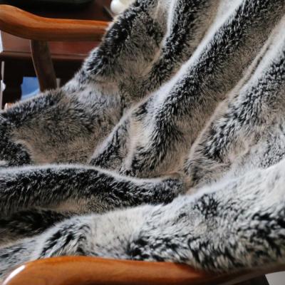 China American Style Timber Wolf Faux Fur FIXED Throws for sale