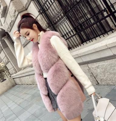 China Newest Arrival Faux Fox Fox Fur Vest Viable FIXED Good Quality Fur Vest For Women Design Jackets Coat for sale