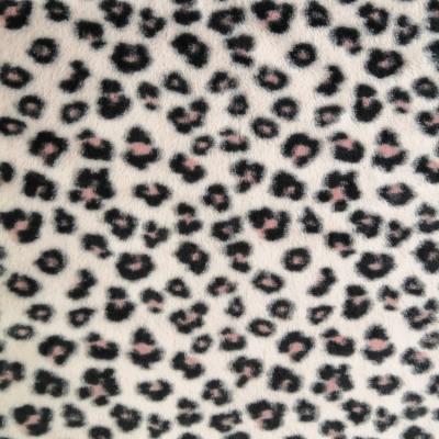 China China luxury fur fabric manufacturer printed leopard faux fur fabric wholesale for sale