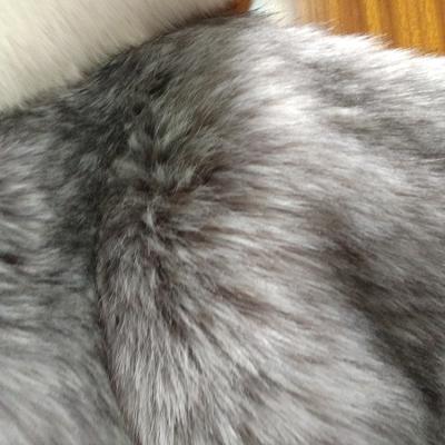 China Super Soft Long Pile Plush Fashion Gray Brown Fake Fox Fur Soft Fabric for sale