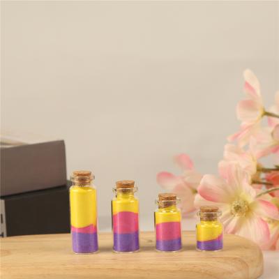 China Household Products Hot Sale Glass Bottle Transparent Tube Type Small Glass Bottle With Lids for sale