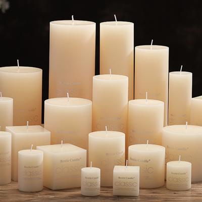 China 2019 New Design Burning Ended White Candle Candles Square Candle for sale