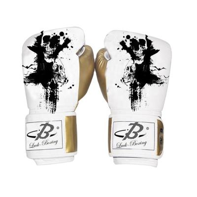 China Male Abstract Design Custom Your Logo Amazon Pu Leather Boxing Gloves for sale