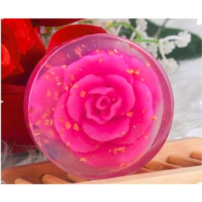 China Custom Skin Clean Soap Body Wash Base Deep Cleansing Facial Soap Rose Gold Foil Makeup Remover Soap for sale