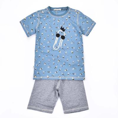 China Casual Children's Boutique Summer Cool Soft Set T-shirt Shorts Boys Children Clothing Sleeved Clothes for sale