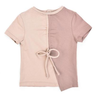 China Wholesale QUICK DRY children's clothing cute girls T-shirt multiple colors girls T-shirt sith fancy drawstring for sale