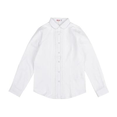 China 2020 New Arrival Nice Fabric Anti-wrinkle 100% Cotton Baby Girls White Kids Top Shirt Blouse for sale