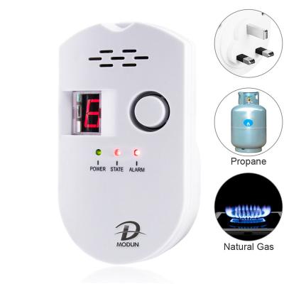 China Gas Leak Detection MODUN Gas Detector, LPG/Natural Gas/Coal Gas Leak Detector, Plug-in Sensor Gas Monitor (White) for sale