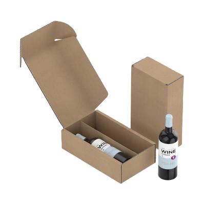 China Recyclable Custom Small Long Corrugated Wine Paper Mailer Mailer for sale