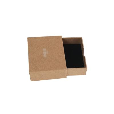 China Wholesale Eco Friendly Recyclable Multifunction Custom Brown Kraft Cardboard Sliding Drawer Gift Paper Packaging Jewelry Box for sale