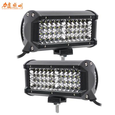 China Automobile lamp light led quad row 12v auto led work light 144w led light bar with 4x4 spot beam for cars for sale