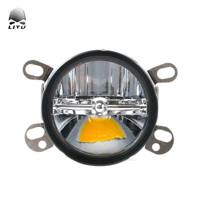 China Automobile Lamp Wholesale 30w 6500k Foglight Halo Ring Drl Off Road Lamps Waterproof Angel Eye Drl Light 4inch Round Led Fog Lights for sale