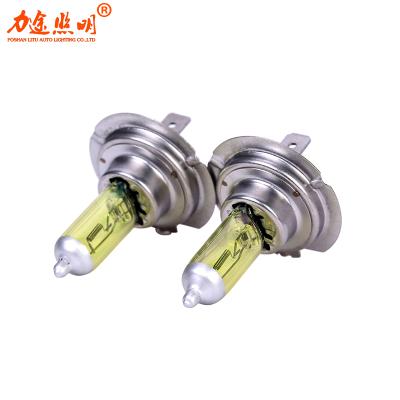 China Automobile lamp halogen h7 lamp 24v 70w bulb 3000k best sale yellow auto quartz glass halogen fog light bulb best sale for sale