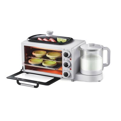 China Multifunctional Hotel Toaster Ovens Three Electric In One Breakfast Maker With Health Pot for sale