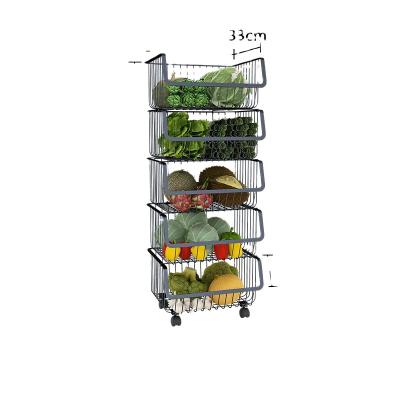 China Wholesale Style Viable Modern Goods Kitchen Veggie Vegetable Storage Rack Shelf for sale